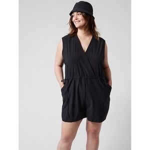 Athleta Marlow Romper in Black Plus Size 1X